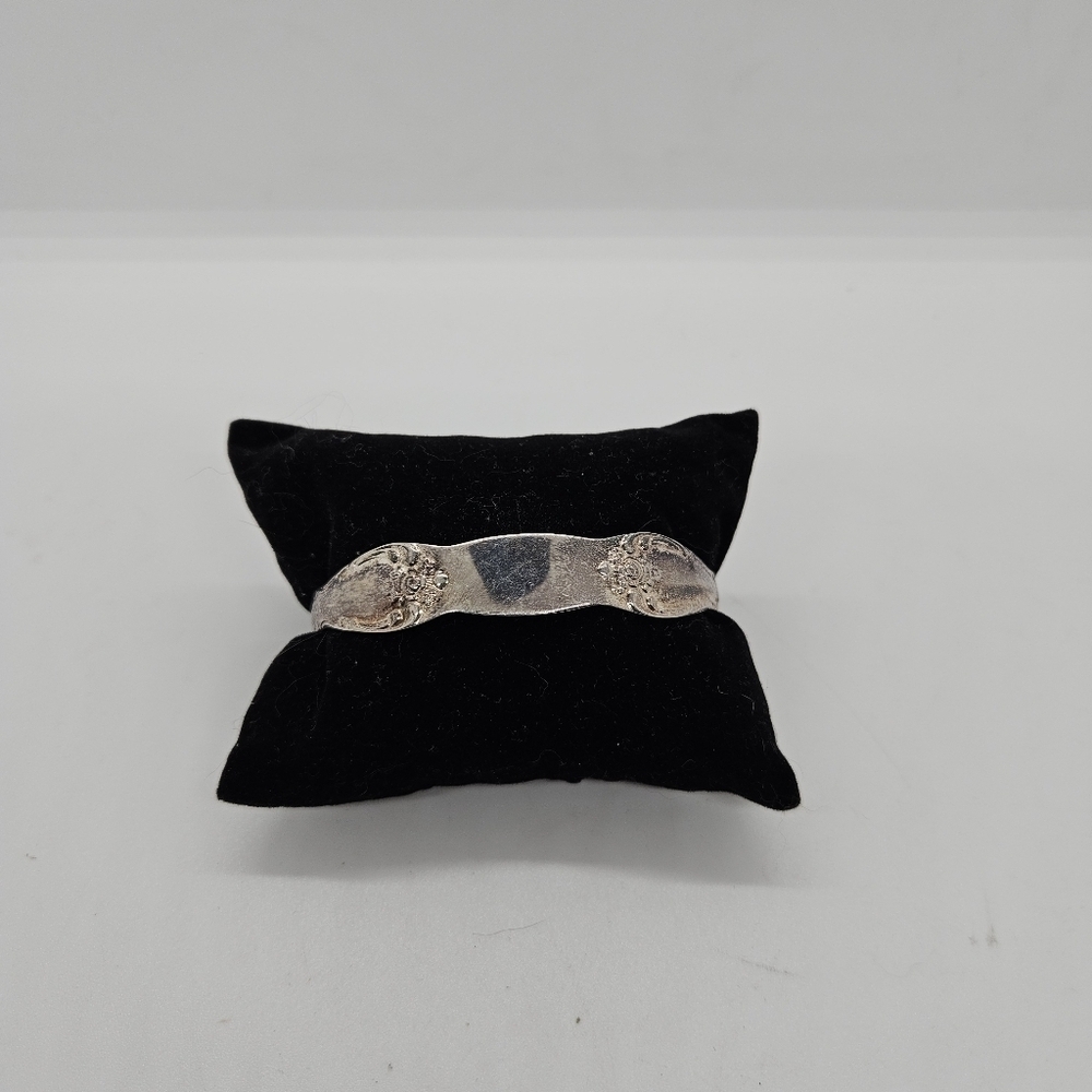 Oneida cuff bracelet silver tone
